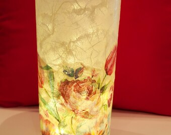 Beautiful Hand Decorated Vase/Candle Holder Unique Birthday Anniversary Housewarming  Christmas  Gift