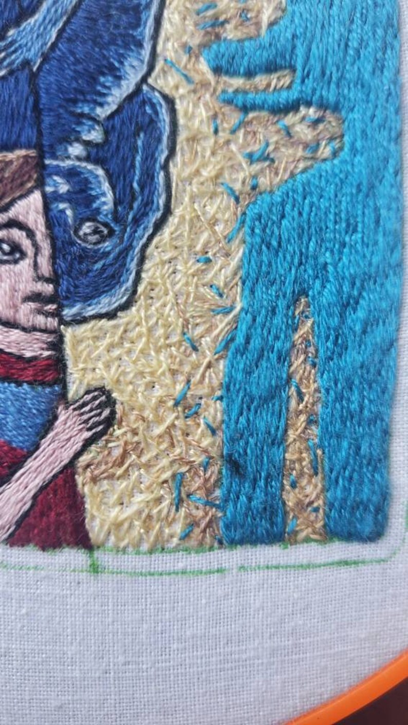 La Petite Fille carte du jeu Loup garou patch brodé main Etsy France