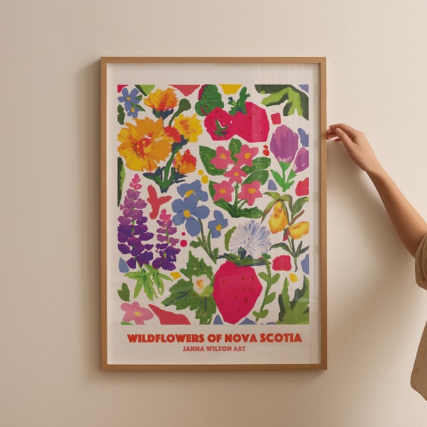 Wildflowers of Nova Scotia Pastel Print