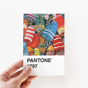 Carte postale Bouées Homard (Pantone 1797)