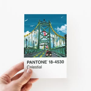 Carte postale du pont Macdonald (Pantone 18-4530)