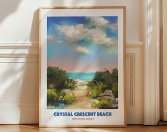 Crystal Crescent Beach - Pastel Print