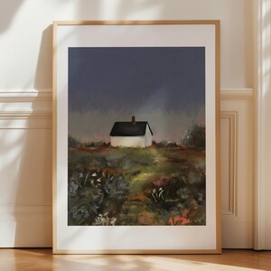 House on a Hill- Pastel Print