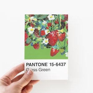 Carte postale Fraises (Pantone 15-6437)