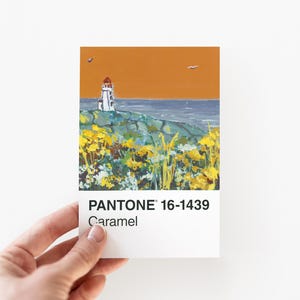 Carte postale du phare de Peggy's Cove (Pantone 16-1439)