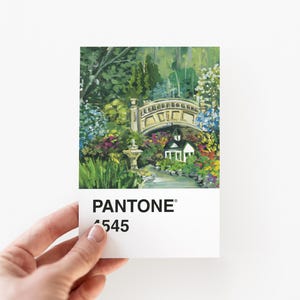 Carte postale Pont des jardins publics (Pantone 4545)