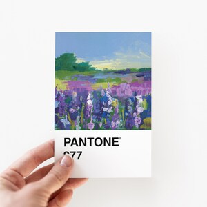 Carte postale champ de lavande (Pantone 277)