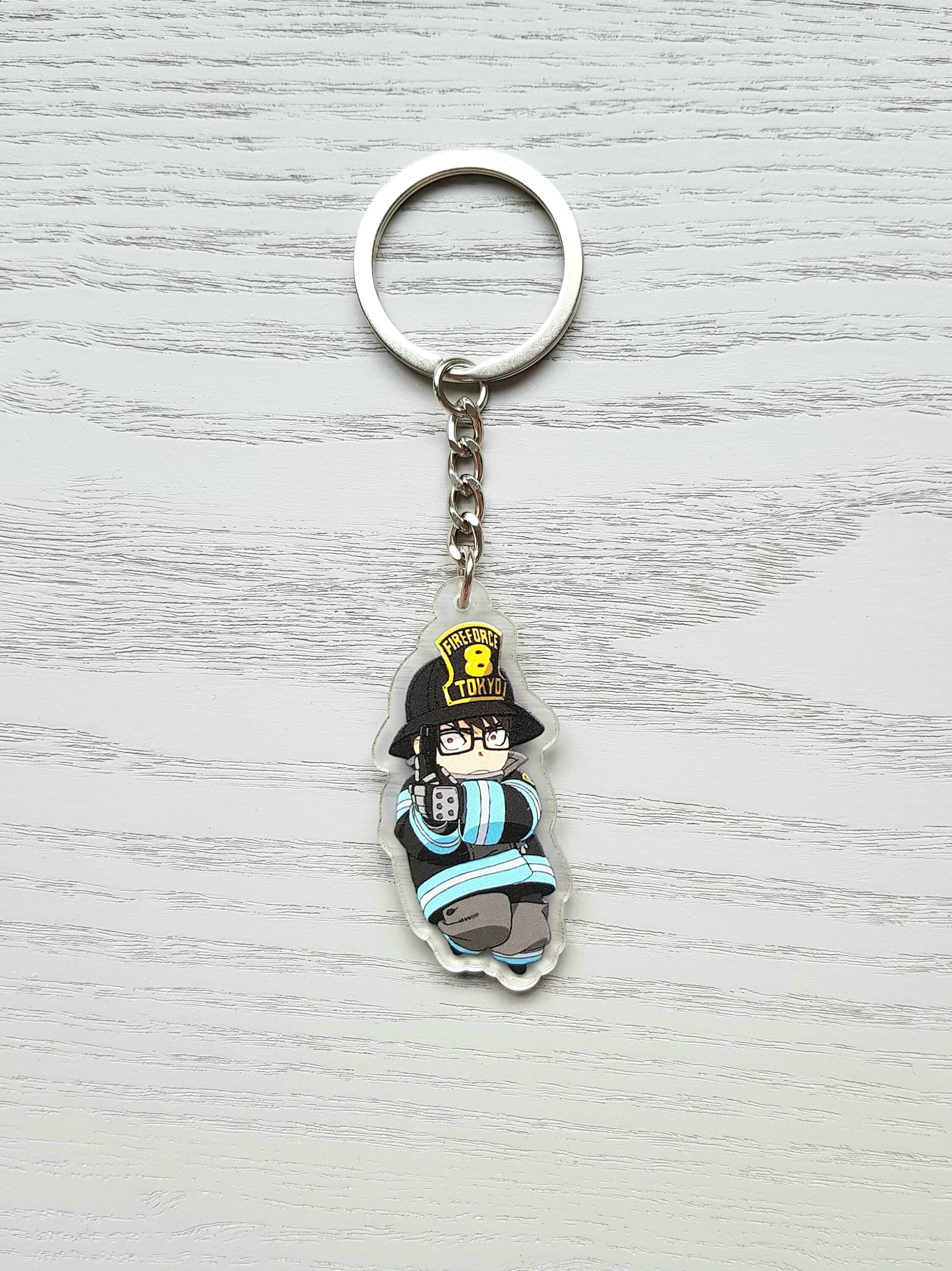 Fire Force Anime Acrylic Keychain Special Fire Force Company Etsy