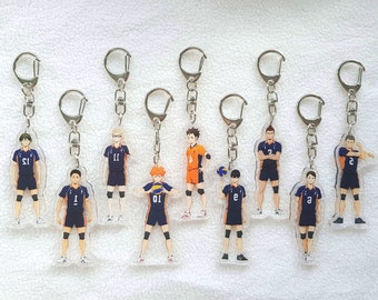 Haikyuu Anime Acrylic Keychain - Haikyuu!! Karasuno High Volleyball Team Keyrings