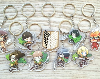 Attack on Titan Anime Acrylic Keychain -  Survey Corps Member Keyrings