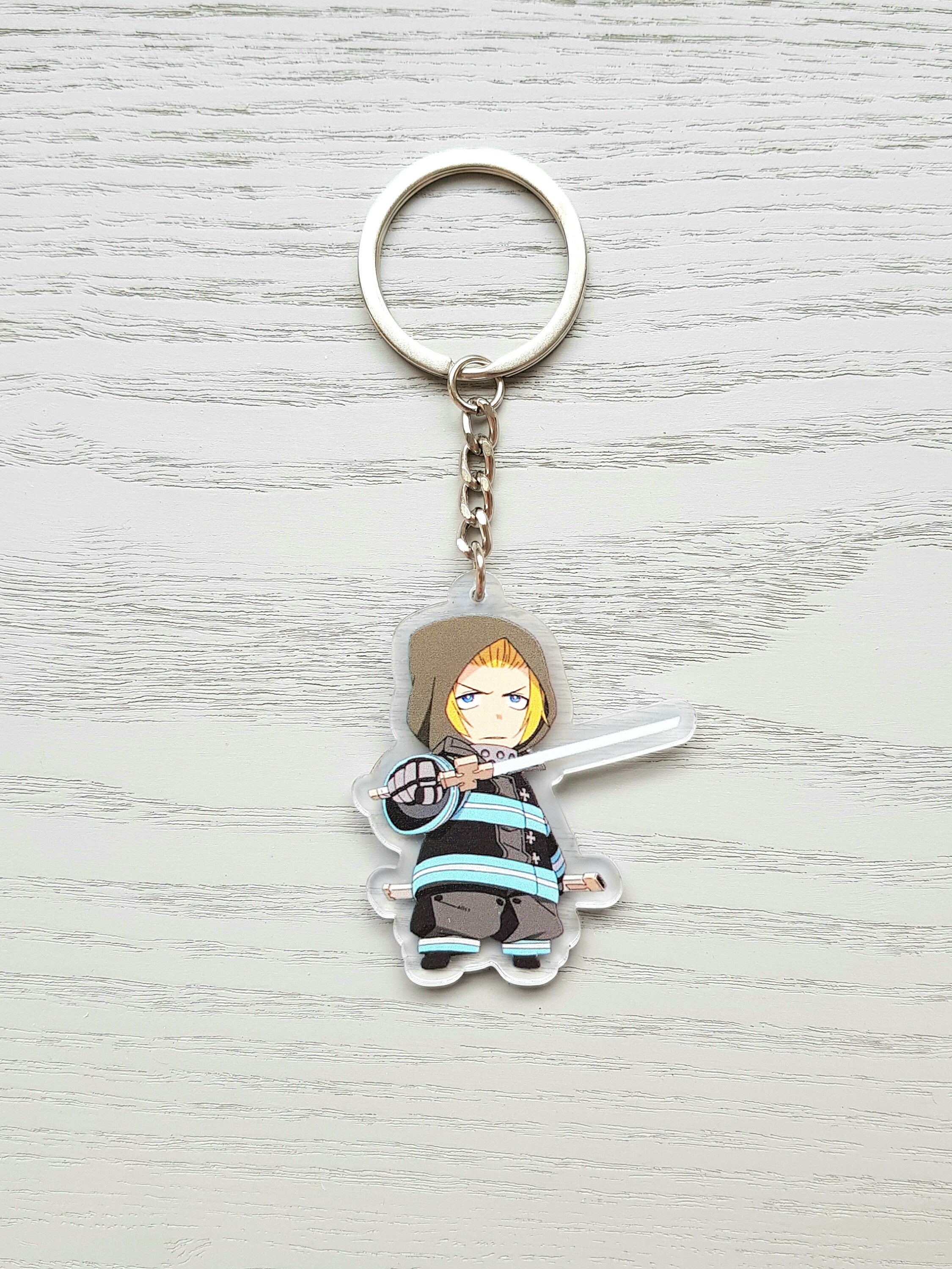 Fire Force Anime Acrylic Keychain Special Fire Force Company Etsy