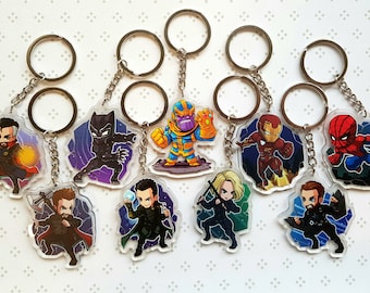 Marvel's Avengers Cartoon Acrylic Keychain -   Avengers Infinity War Keyrings