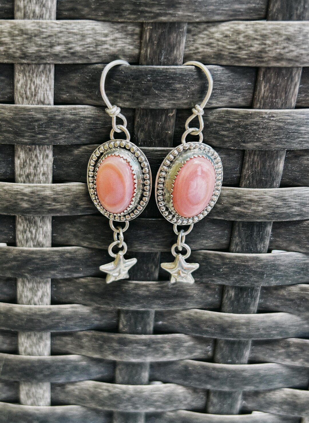 Pink Conch Shell Sterling Silver Earrings - Etsy