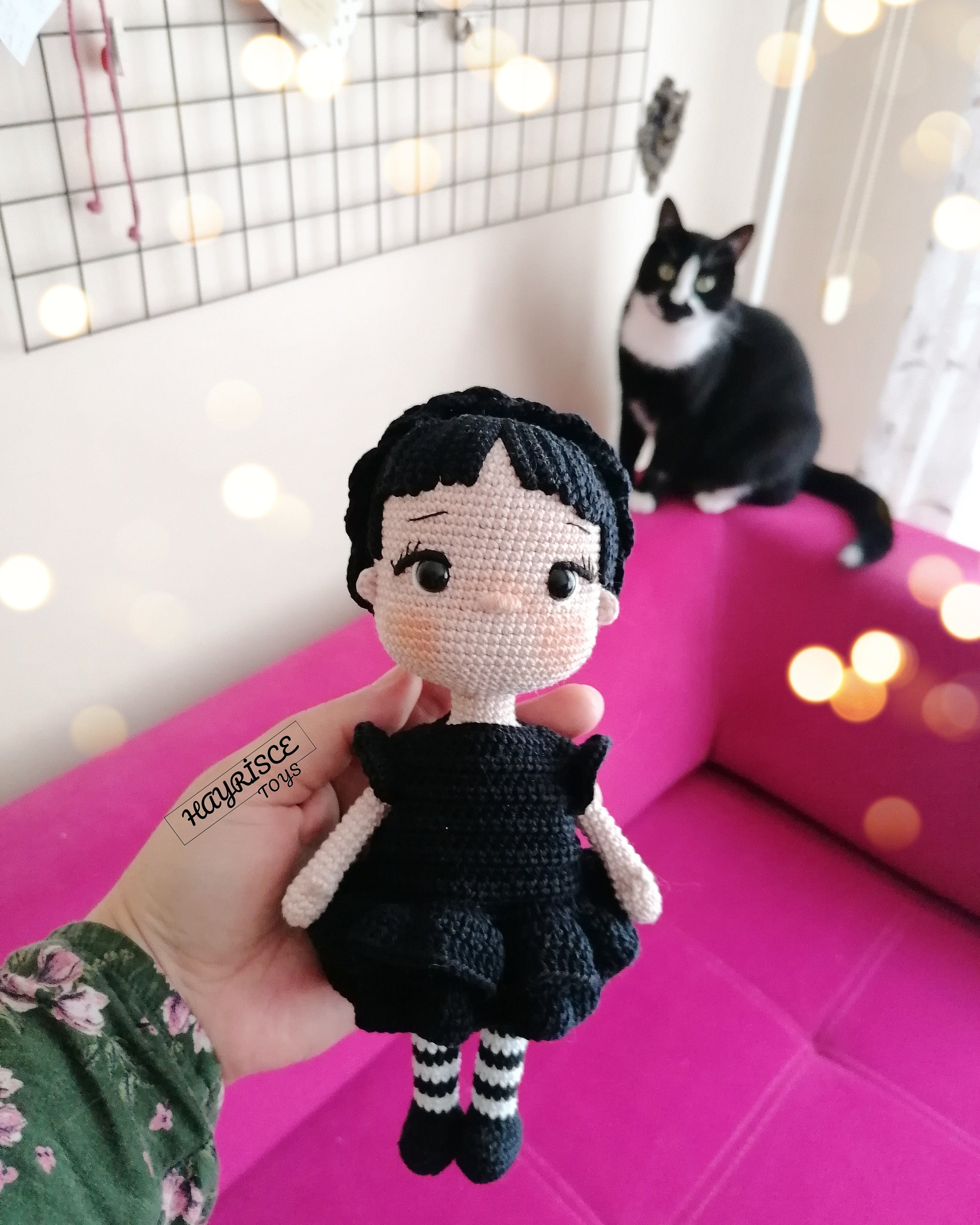 Wednesday Addams Pdf English Pattern, Miniature Doll Pattern, Wednesday, WEDNESDAY - Etsy