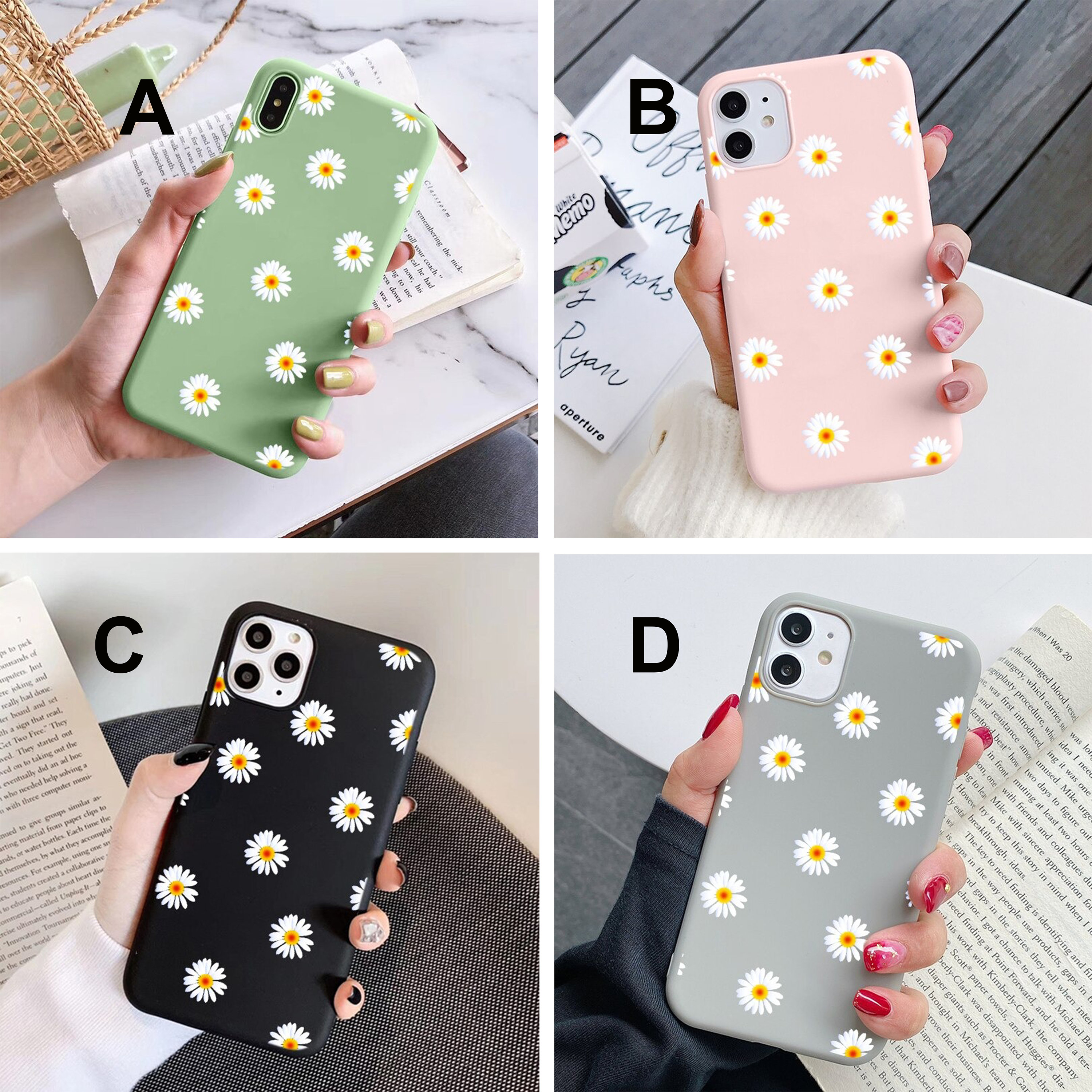 Linda funda de teléfono floral daisy flor para iphone 11 caja Etsy
