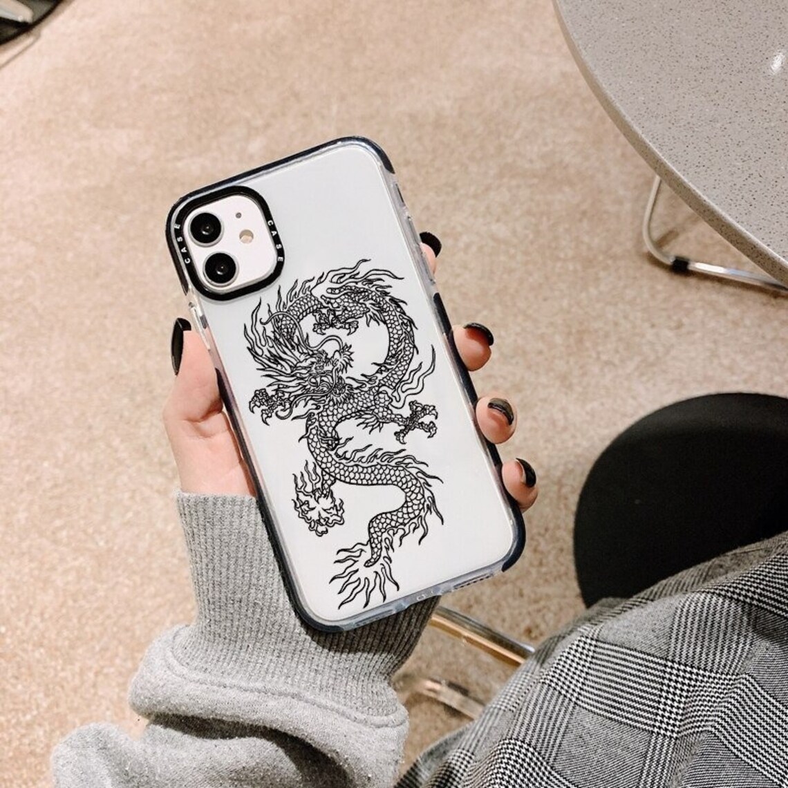 Vintage Black Chinese Dragon Phone Case For iphone 12 mini 11 Etsy