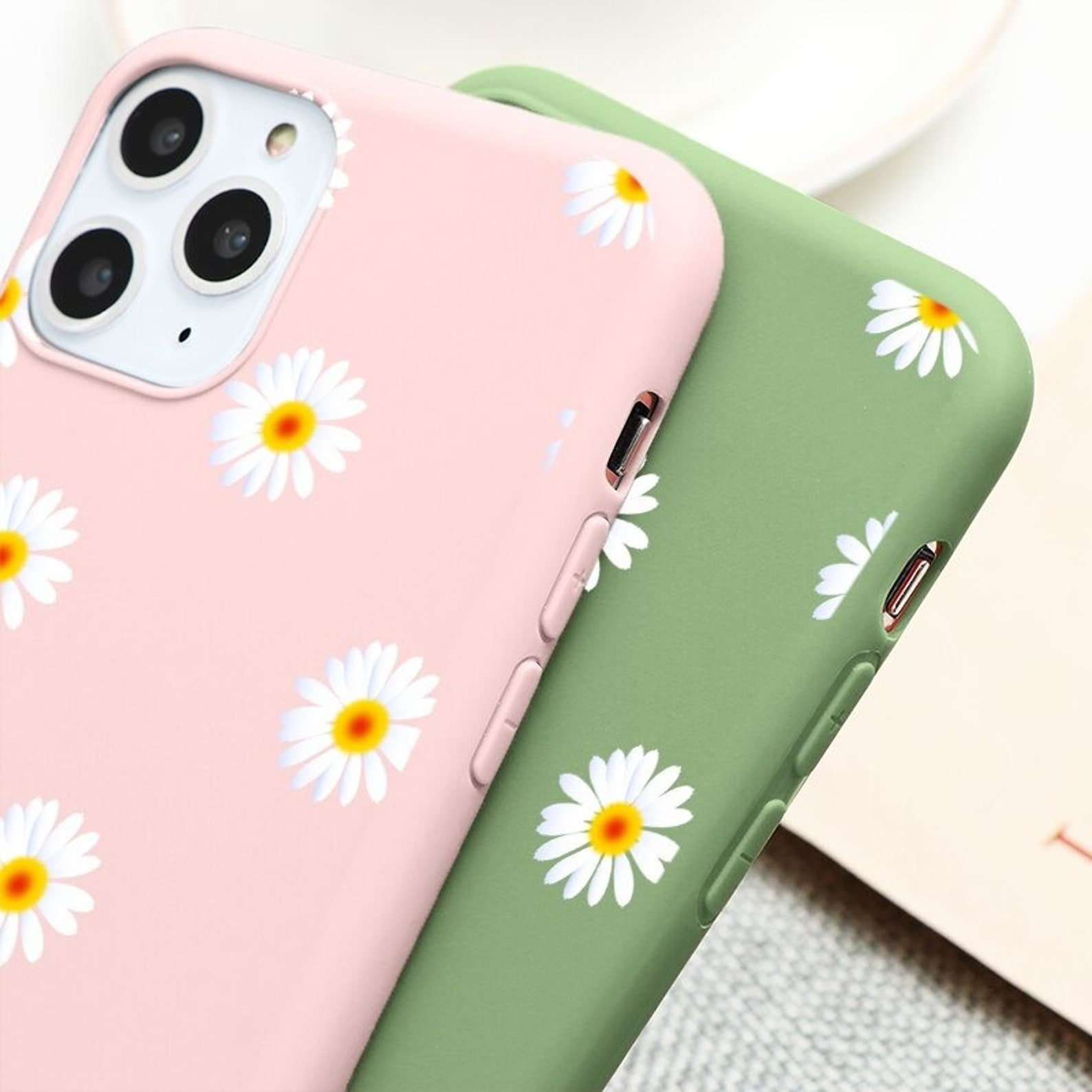 Cute Floral Daisy Flower Phone Case For Iphone 11 Case Soft Etsy 