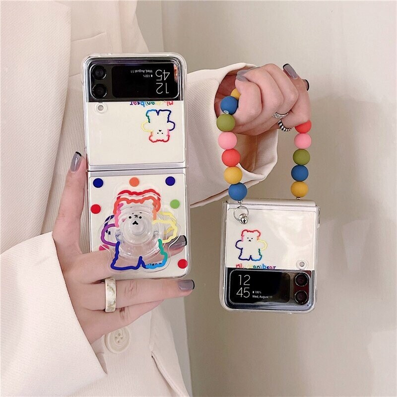 Kawaii Cute Cartoon Bear Bracelet Phone Cases for Samsung - Etsy