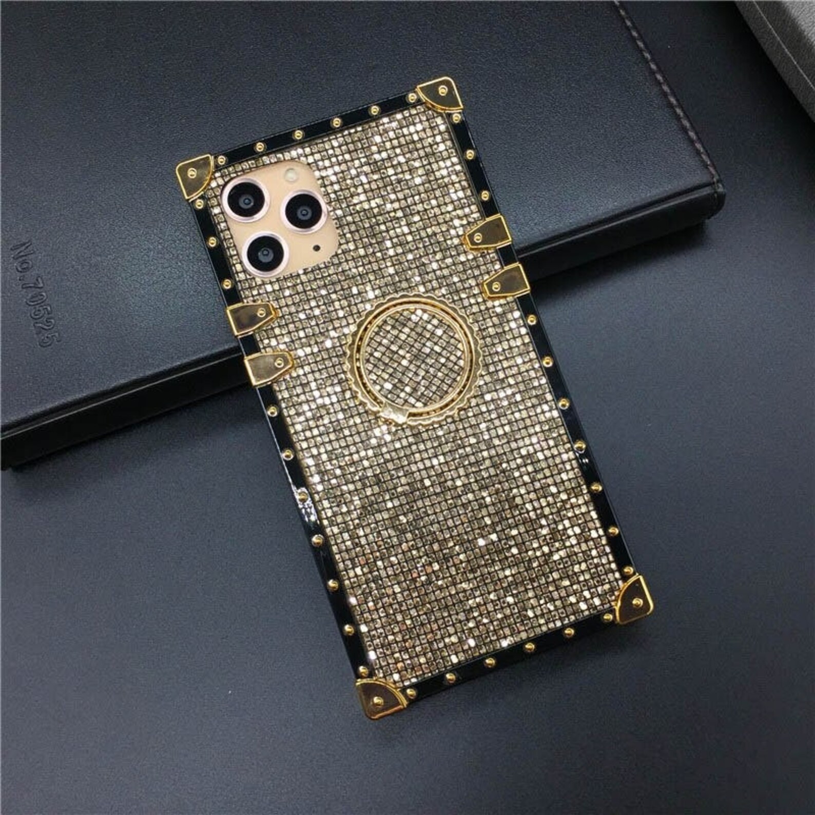 Luxury Vintage Bling Glitter Square Case for Iphone 11 7 8 Etsy