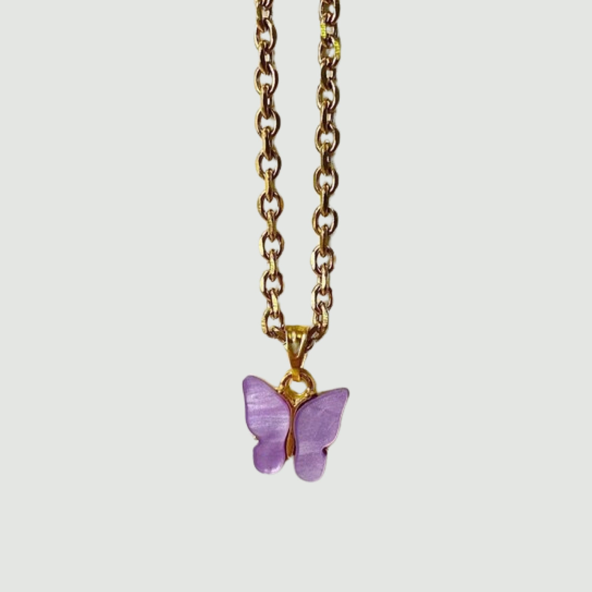 Collier Papillon 3D En Acier Inoxydable Doré Rose - Pendentif Pour Femme (Neuf Avec étiquettes)