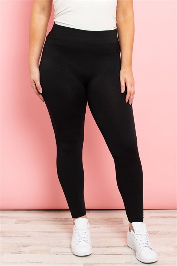 Black Plus Size Sofra Seamless Footless 