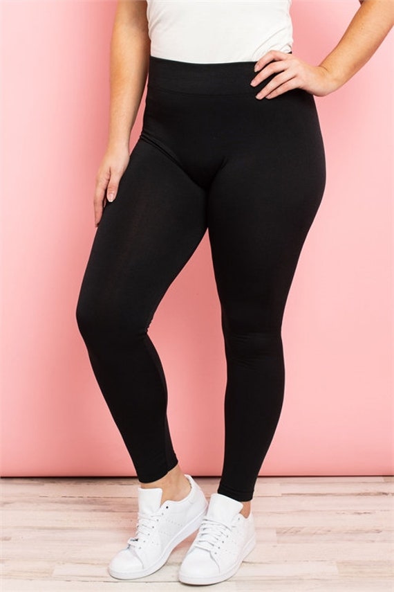 Black Plus Size Sofra Seamless Footless 