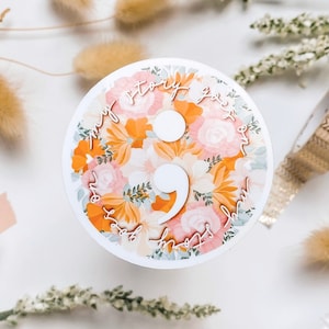 Semikolon Sticker My Story Goes On, Mentale Gesundheit Sticker, Inspirierender Spruch Selbstliebe, Floraler Sticker mit Semikolon