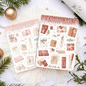 Sticker Sheet Weihnachten, Geschenke Sticker, Aufkleber Weihnachten, Sticker Sheet Weihnachtsgeschenke, Journal Sticker Weihnachten