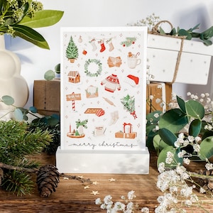 Impression d’art de Noël « Joyeux Noël », impression de Noël 10x15, impression d’art de Noël, illustration de Noël pour cadres photo