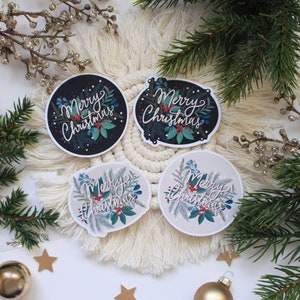 Merry Christmas Vinyl Sticker Weihnachten | Aufkleber Journal, Planer, Kalender, Scrapbook, Laptop | Weihnachts Aufkleber