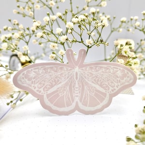 Schmetterling Vinyl Sticker rosa, Laptop Sticker, Journal Aufkleber, Frühling Sticker, rosa Schmetterling Aufkleber