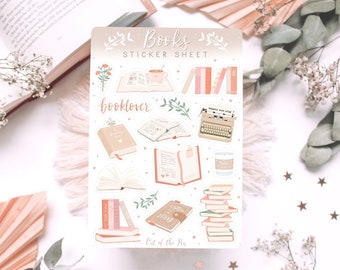 Livres de feuilles d’autocollants, autocollants Bookstagram, autocollants de journal de lecture, autocollants de journal de lecture, autocollants de journal de livre, autocollants bookish