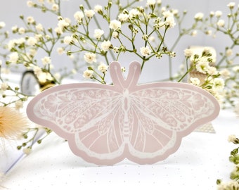 Butterfly Vinyl Sticker light pink, Spring Sticker Journal, Laptop Sticker, Cute Pinterest Sticker, Scrapbook Sticker