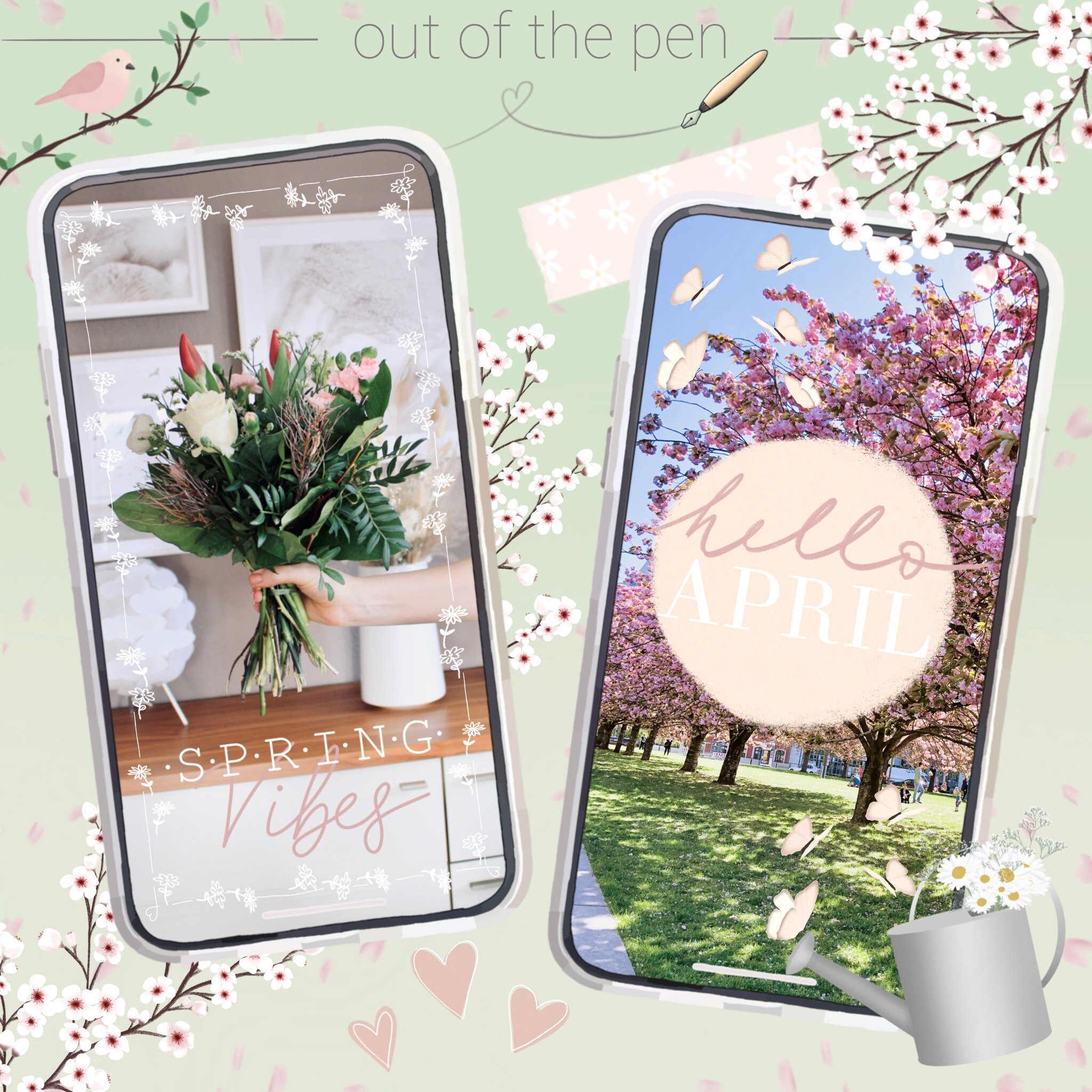Instagram Story Stickers Spring - Etsy