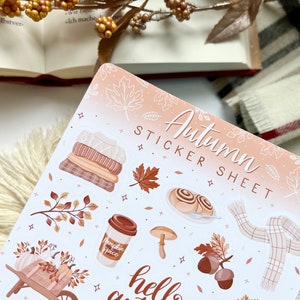 Sticker Sheet Autumn, Journaling Stickers Fall, Autumn Stickers ...