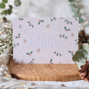 Postkarte Weihnachten “Christmas Wishes” | Postkarte Weihnachtsgrüße | Weihnachtskarte zum Versenden | Weihnachtspostkarte