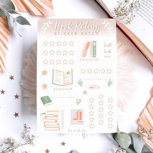 Sticker Sheet Bücher Rating, Buch Bewertung Aufkleber, Bookstagram Sticker, Journal Sticker, Kalender Sticker, Planer Aufkleber