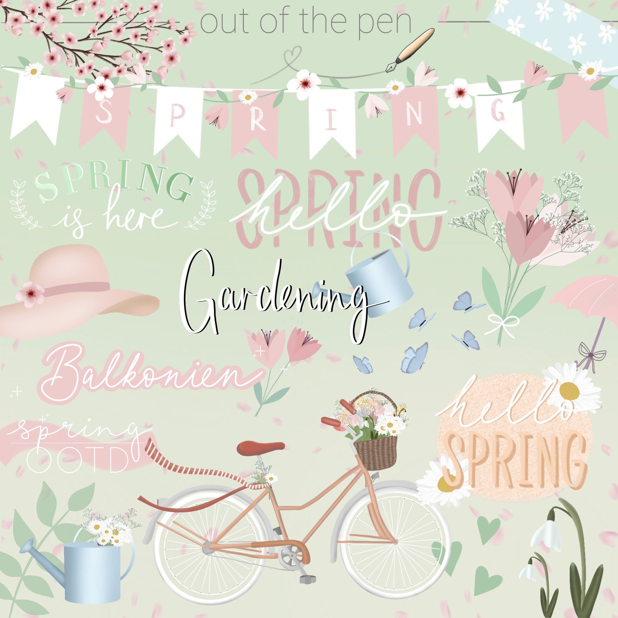 Instagram Story Stickers Spring - Etsy