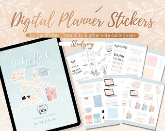 GoodNotes Sticker Studying, Digitale Sticker Lernen, Digitale Sticker Studium, Study Sticker für GoodNotes, Notability & andere Notizapps