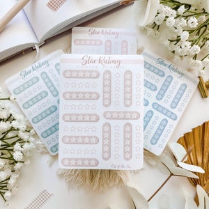 Sticker Sheet Sterne Bewertung, Bewertungs Aufkleber, Journal Sticker Sterne Bewertung, Aufkleber Planer 5 Sterne Bewertung