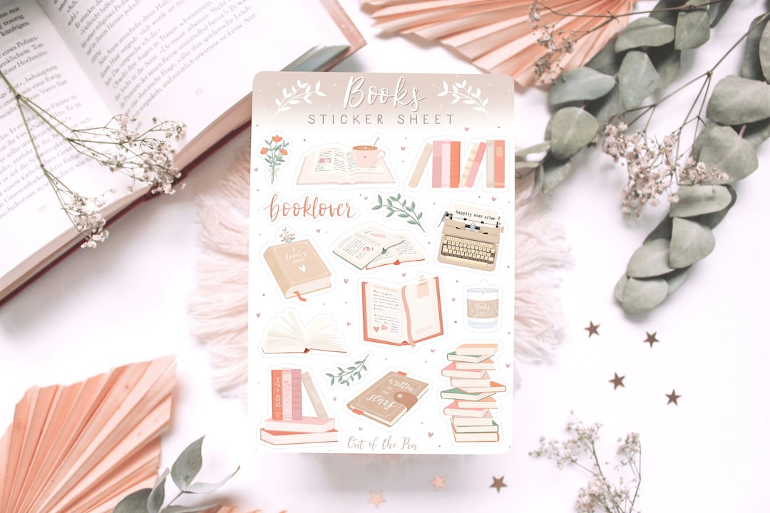Sticker Sheet Books, Bookstagram Stickers, Reading Journal Stickers