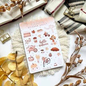 Sticker Sheet Autumn, Journaling Stickers Fall, Autumn Stickers ...