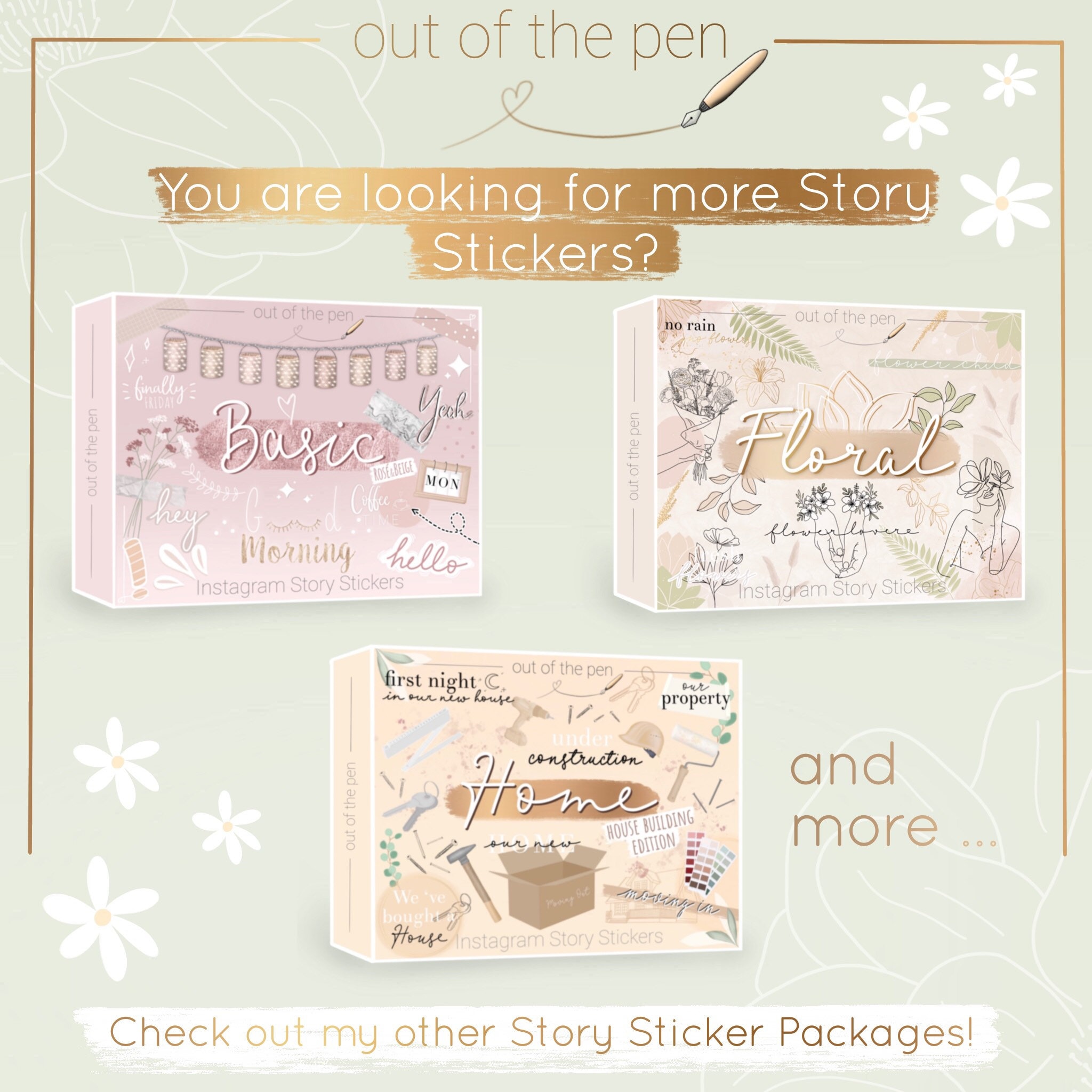 Instagram Story Stickers Spring - Etsy