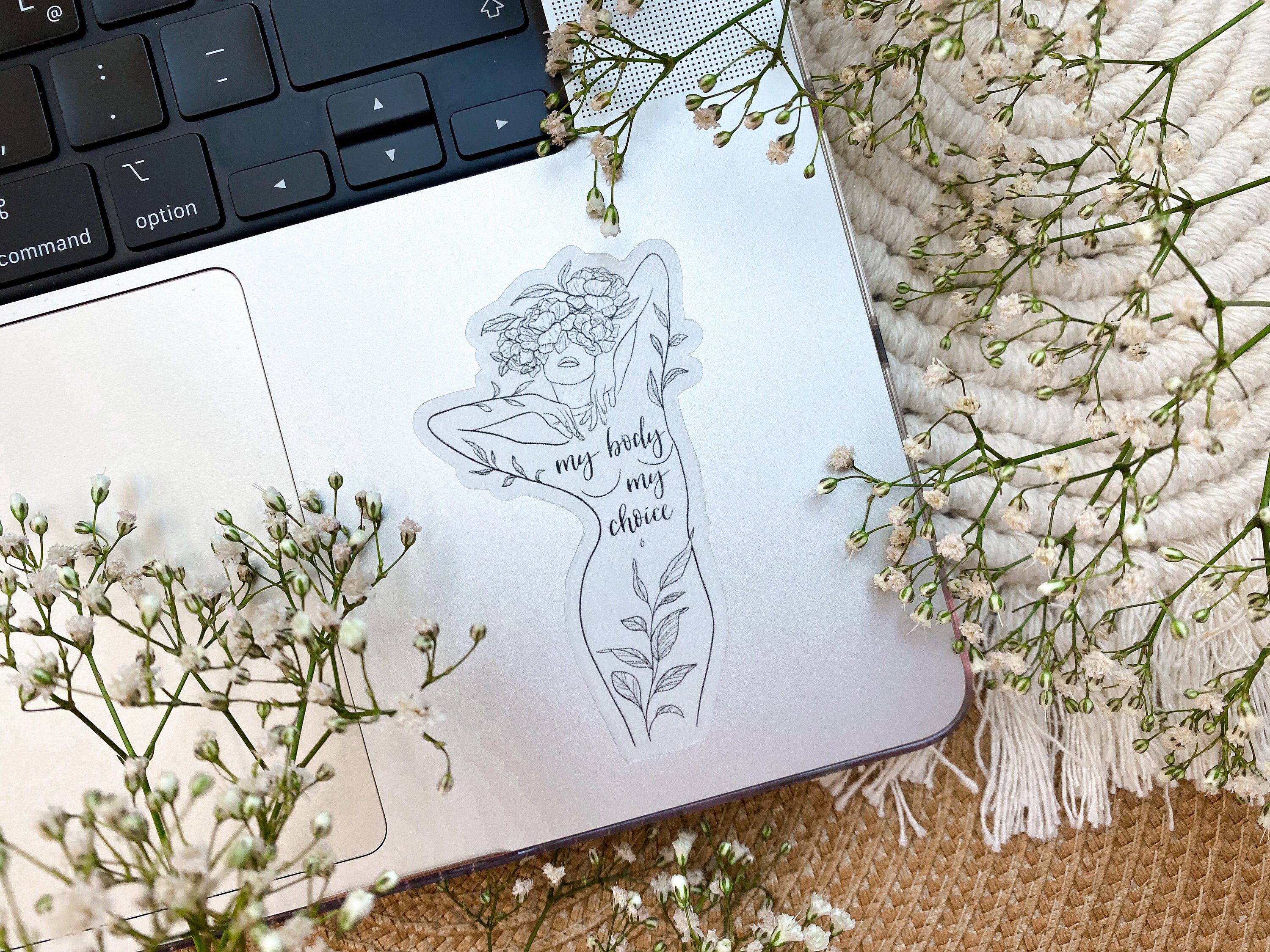 My Body My Choice Sticker Clear Pro Choice Sticker Feminist - Etsy