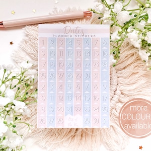Datum Sticker Sheet | Planer Sticker Sheet Zahlen 1 bis 31, Journal Aufkleber Nummern, Monatsplaner Sticker