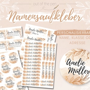Namensaufkleber Schule personalisierbar, Namenssticker Stifte, Namenssticker Einschulung, Aufkleber mit Name Schulkind, Adress Aufkleber