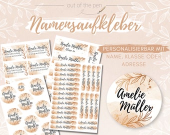 Namensaufkleber Schule personalisierbar, Namenssticker Stifte, Namenssticker Einschulung, Aufkleber mit Name Schulkind, Adress Aufkleber