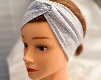 Jersey Knit Blue Boho Headband