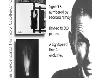 Vulcan Salute and Live Long and Prosper: Signed and Numbered by Leonard Nimoy