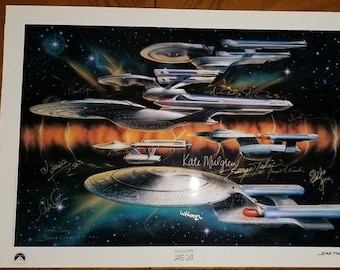 38"x27" Enterprise Commemorative Lithograph Signed
